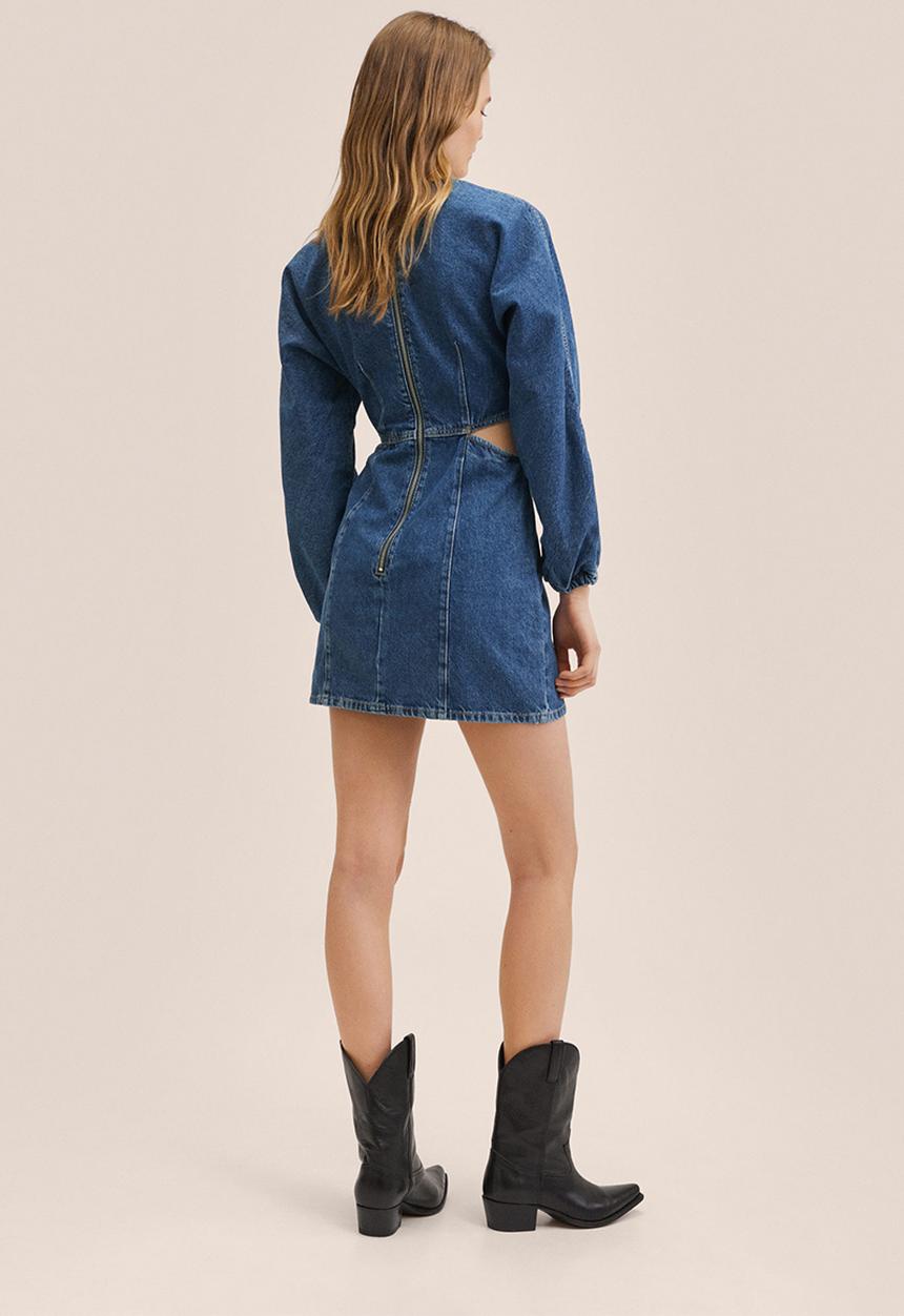 MANGO - Dress scarlet - denim open blue