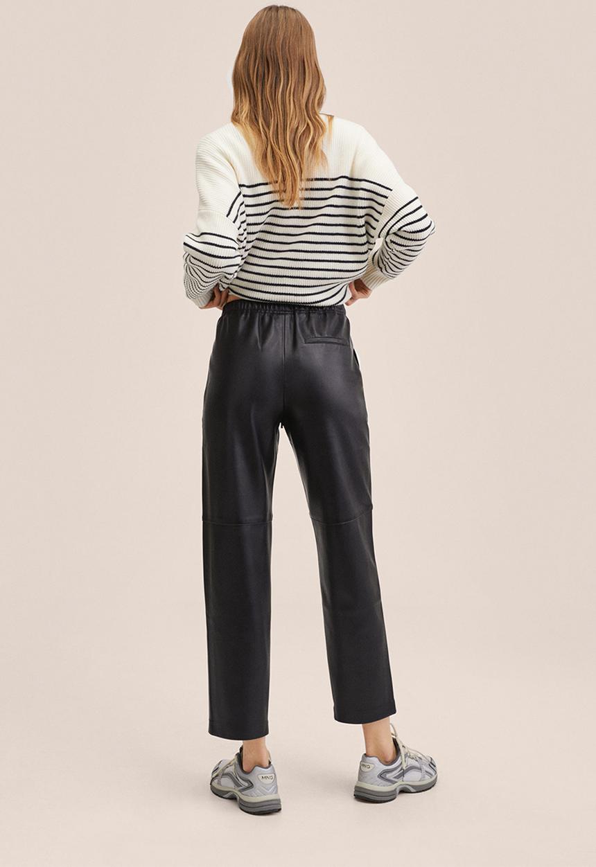 MANGO - Trousers apple - black