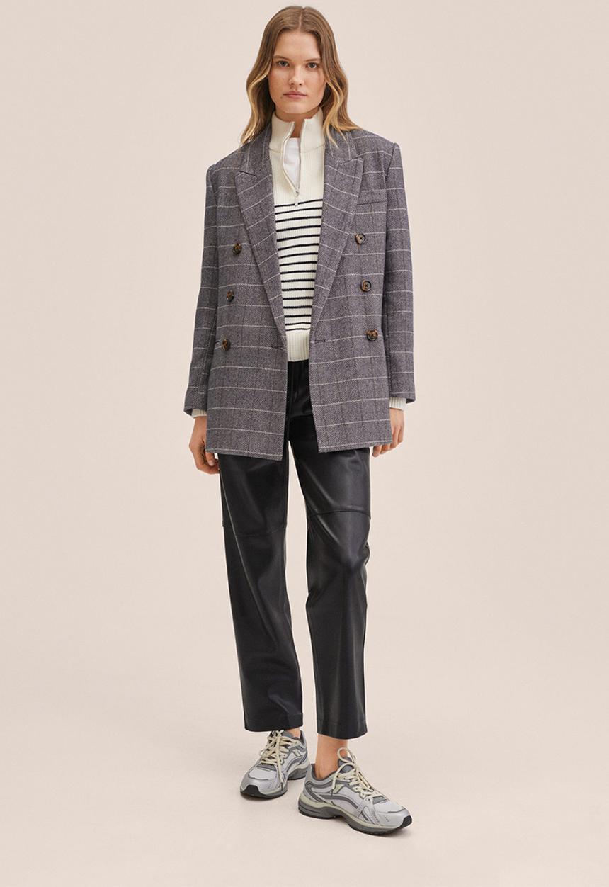MANGO - Trousers apple - black