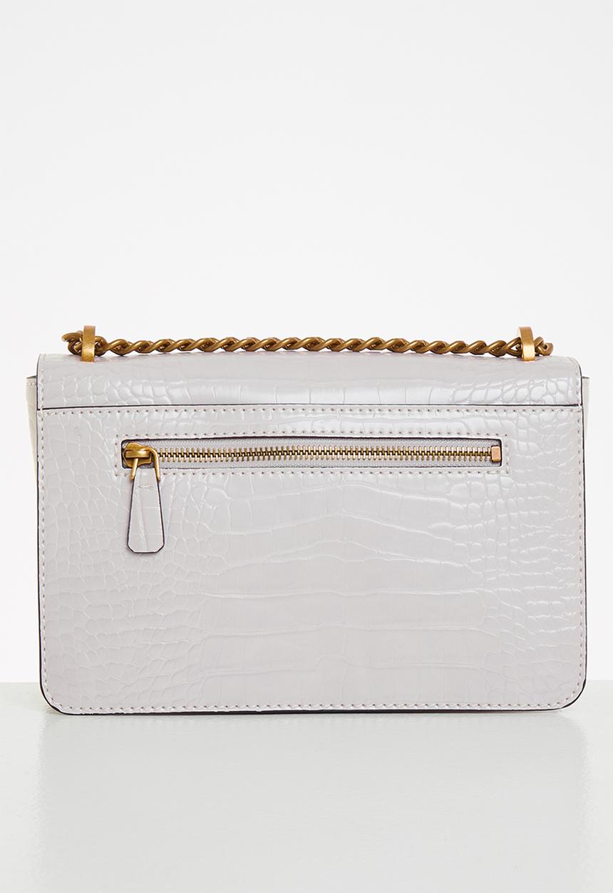 GUESS - Hensely croc crossbody flap - stone
