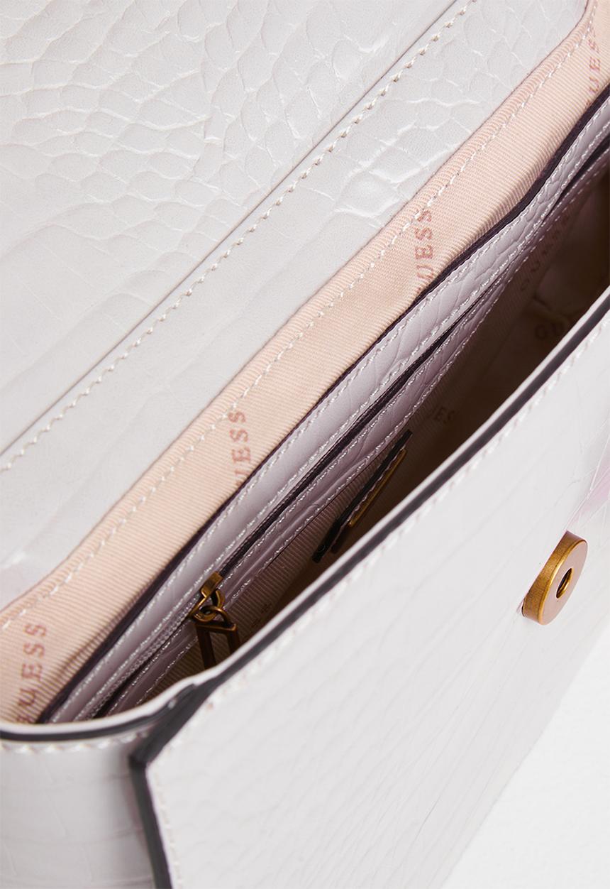GUESS - Hensely croc crossbody flap - stone