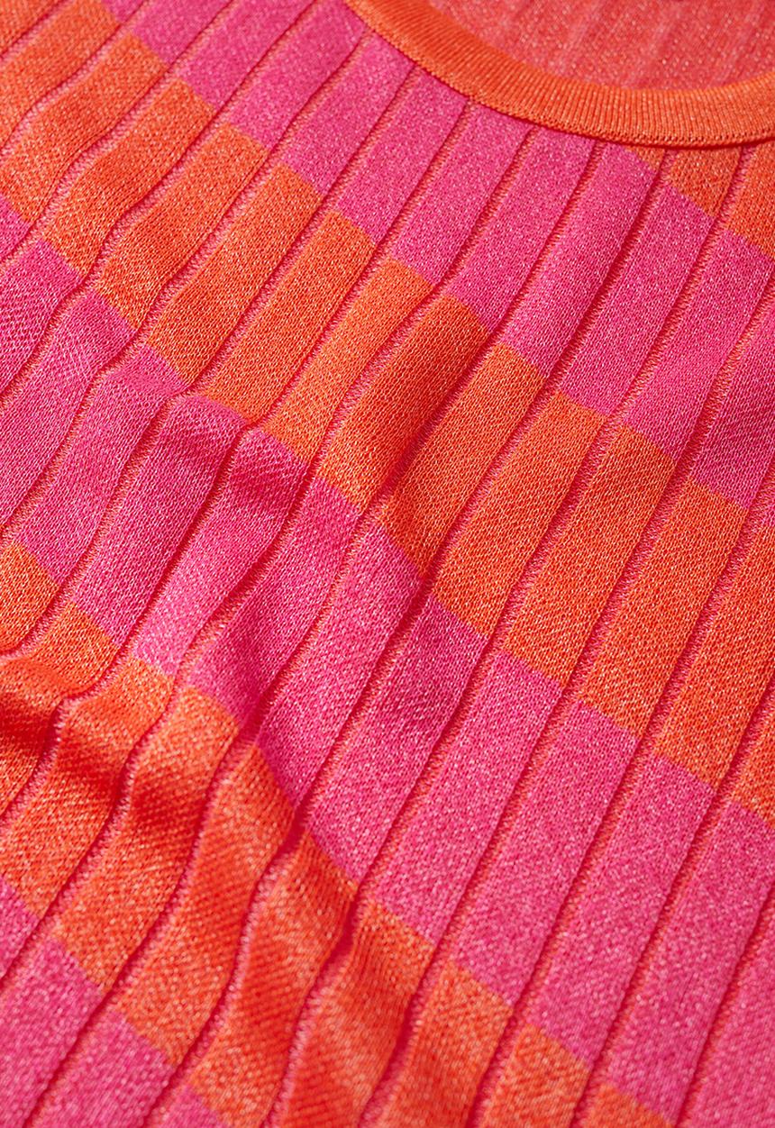 MANGO - Sweater oblicuo - orange & pink
