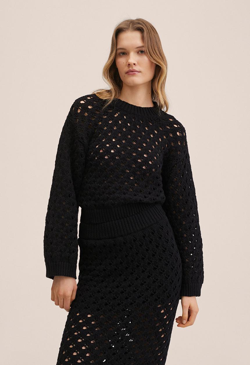 MANGO - Sweater monte - black