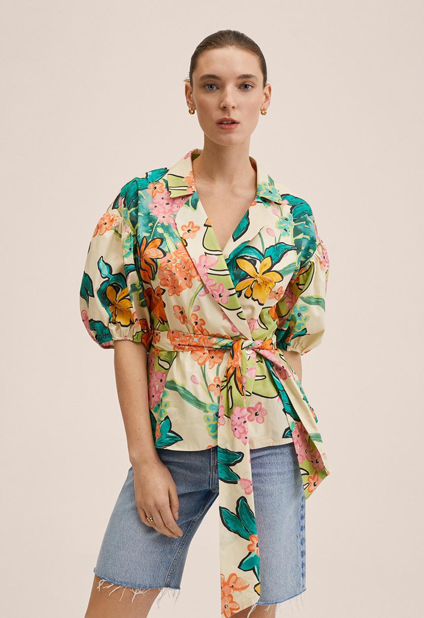 MANGO - Blouse tropi-h - green