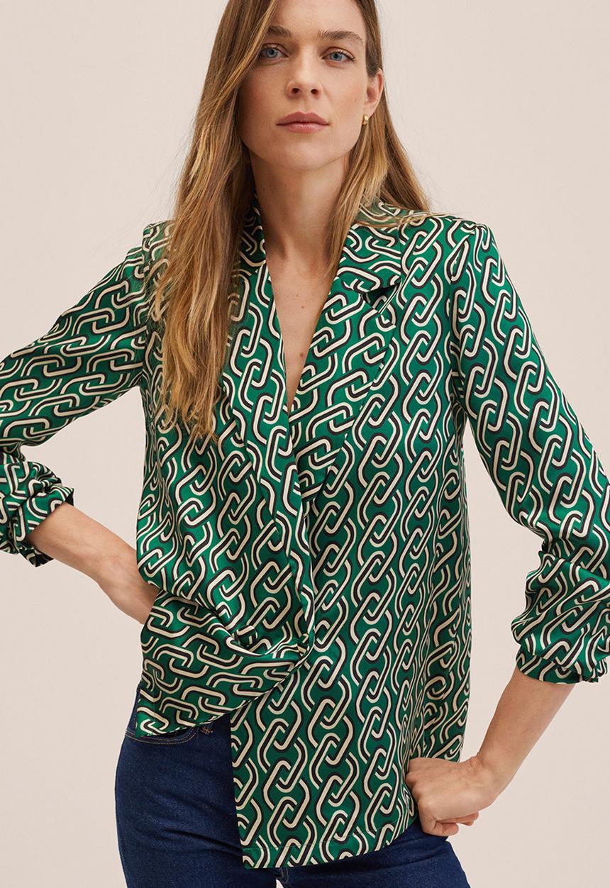 MANGO - Shirt chain - green