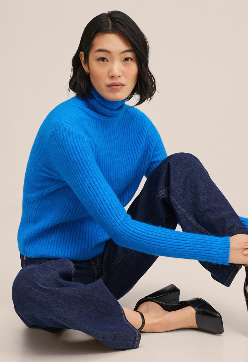 MANGO - Sweater canoli - blue