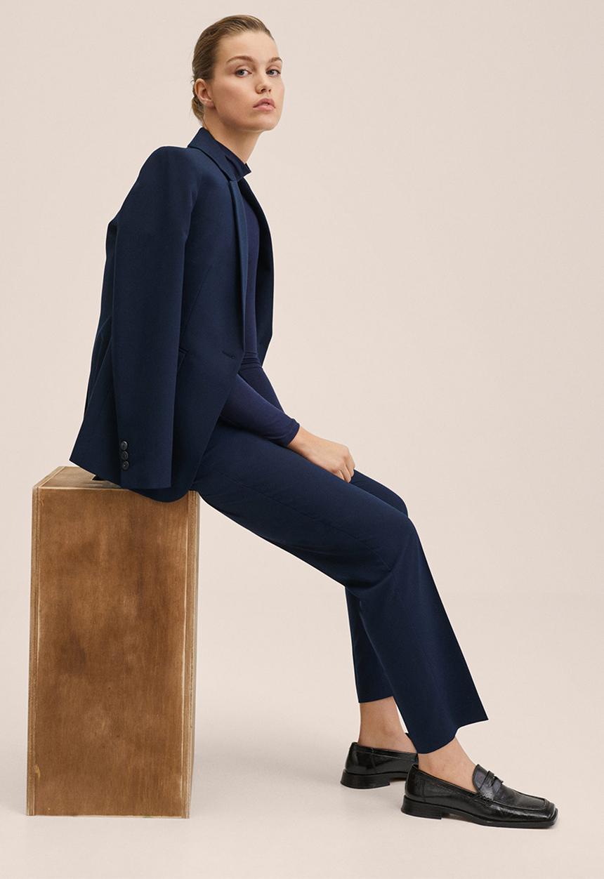 MANGO - Trousers boreal - navy