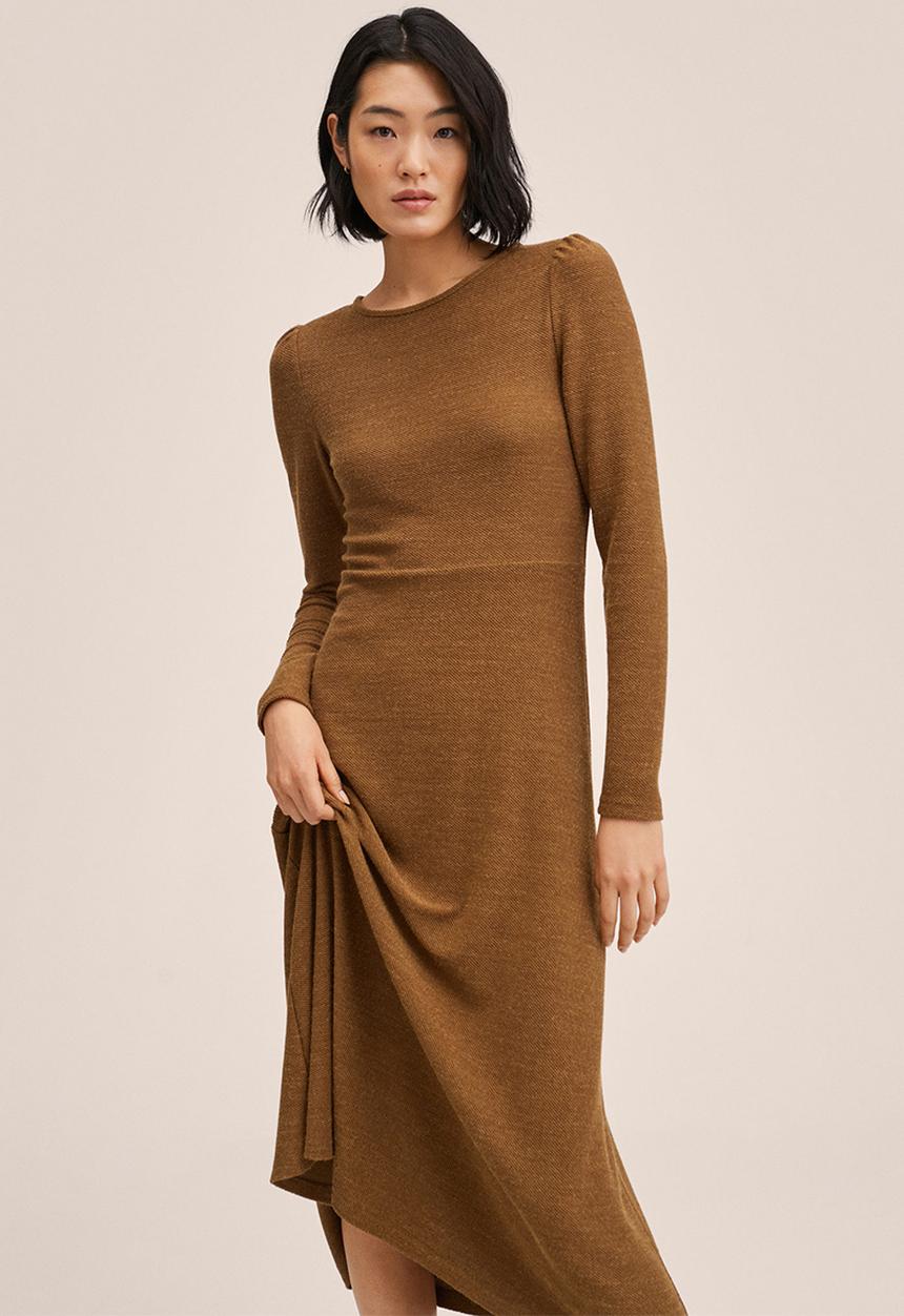 MANGO - Dress yueling - medium brown