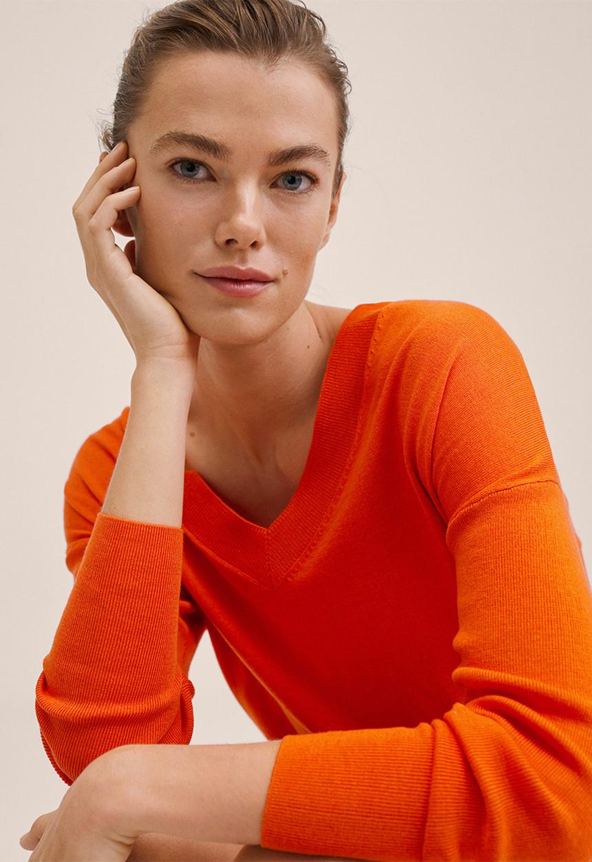 MANGO - Sweater lombia - dark orange