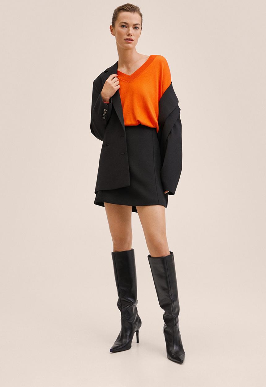 MANGO - Sweater lombia - dark orange