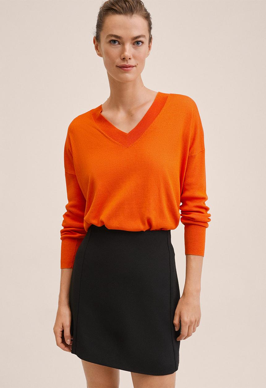 MANGO - Sweater lombia - dark orange
