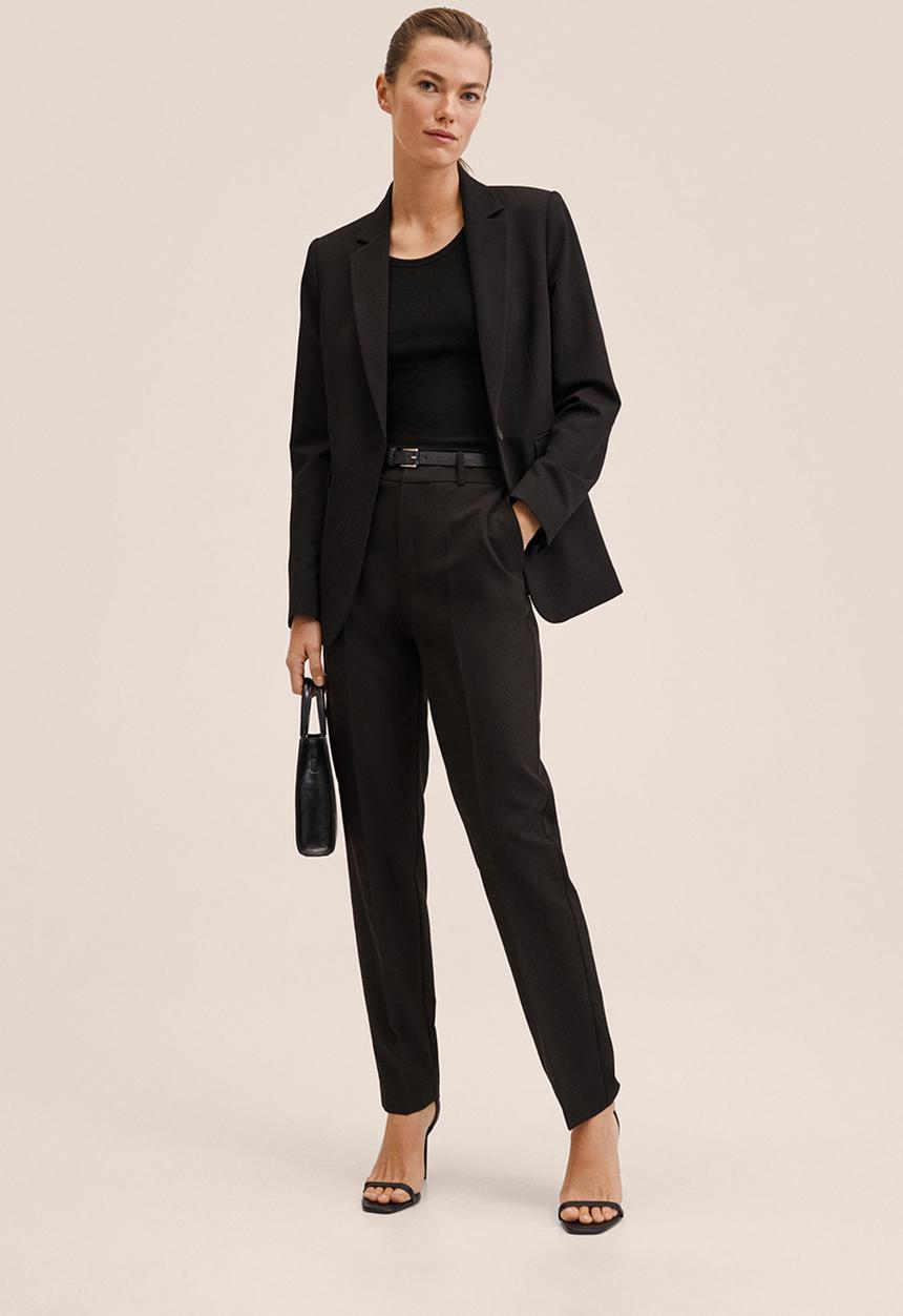 MANGO - Trousers boreal - black