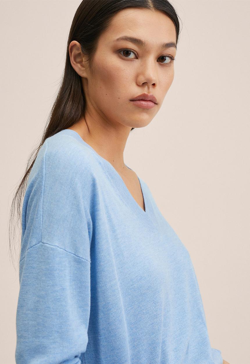 MANGO - Sweater lombia - light pastel blue