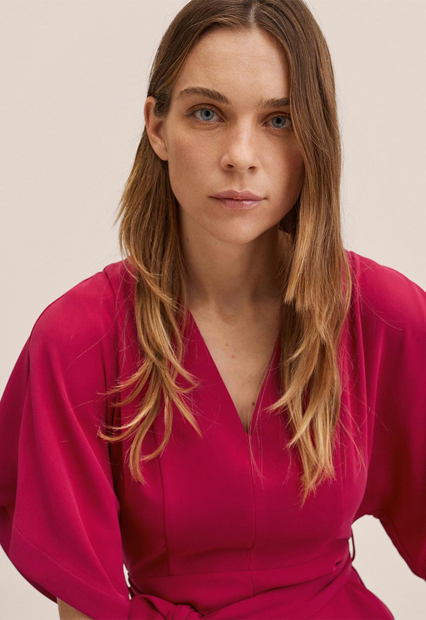 MANGO - One-piece suit garden - bright pink