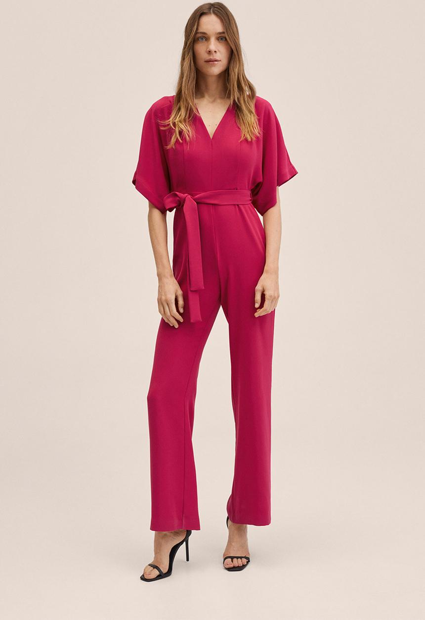 MANGO - One-piece suit garden - bright pink