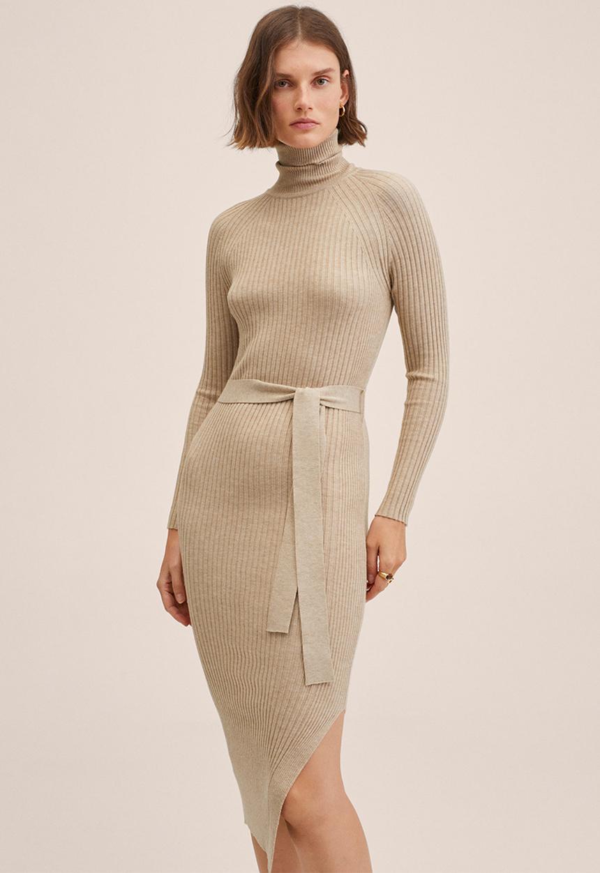 MANGO - Dress goleta - light pastel brown
