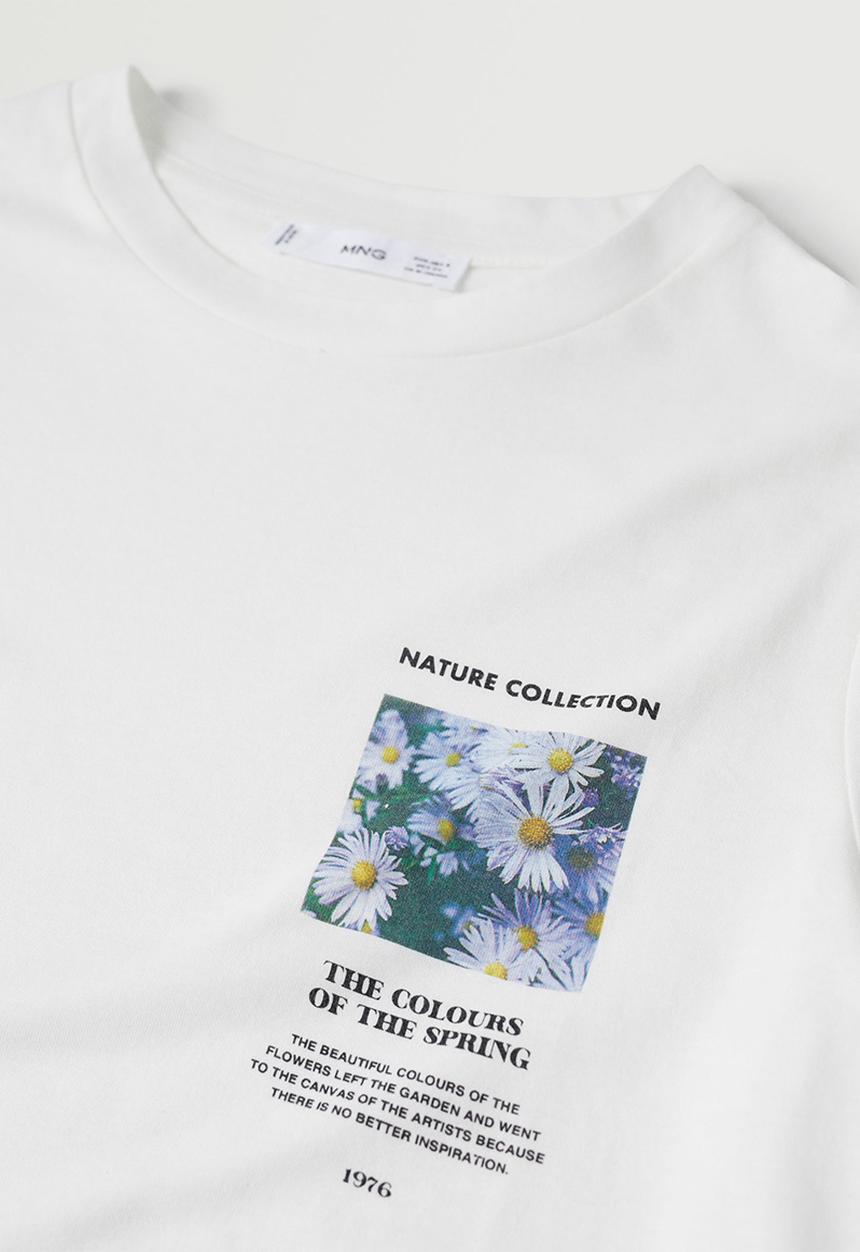MANGO - T-shirt pstilu2 - white 