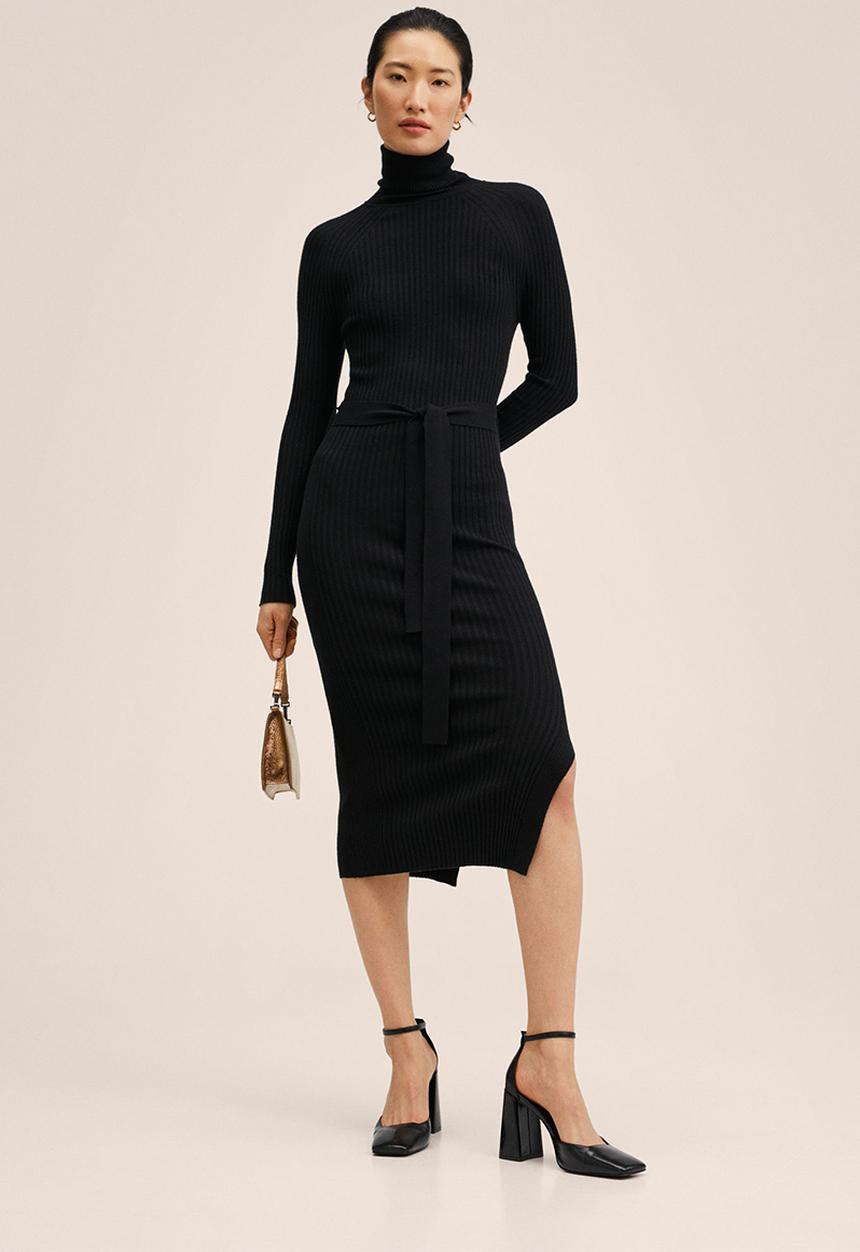 MANGO - Dress goleta - black