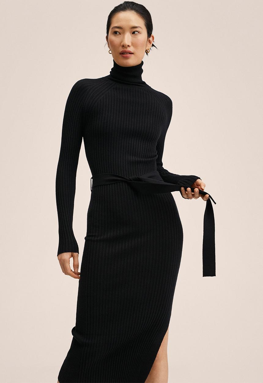 MANGO - Dress goleta - black