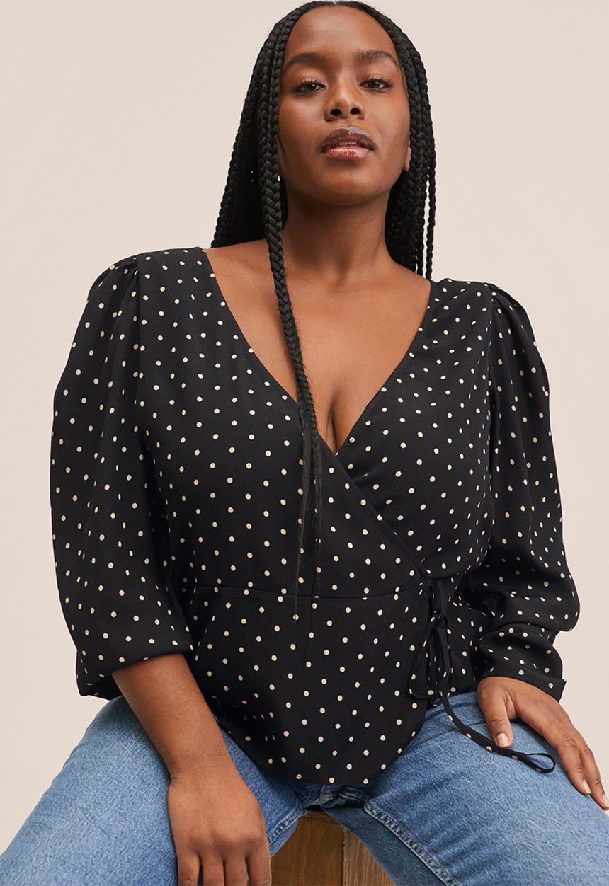 MANGO - Plus blouse . topacio - black