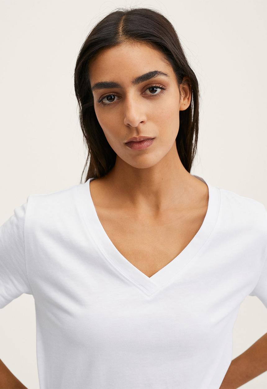 MANGO - T-shirt chalapi - white