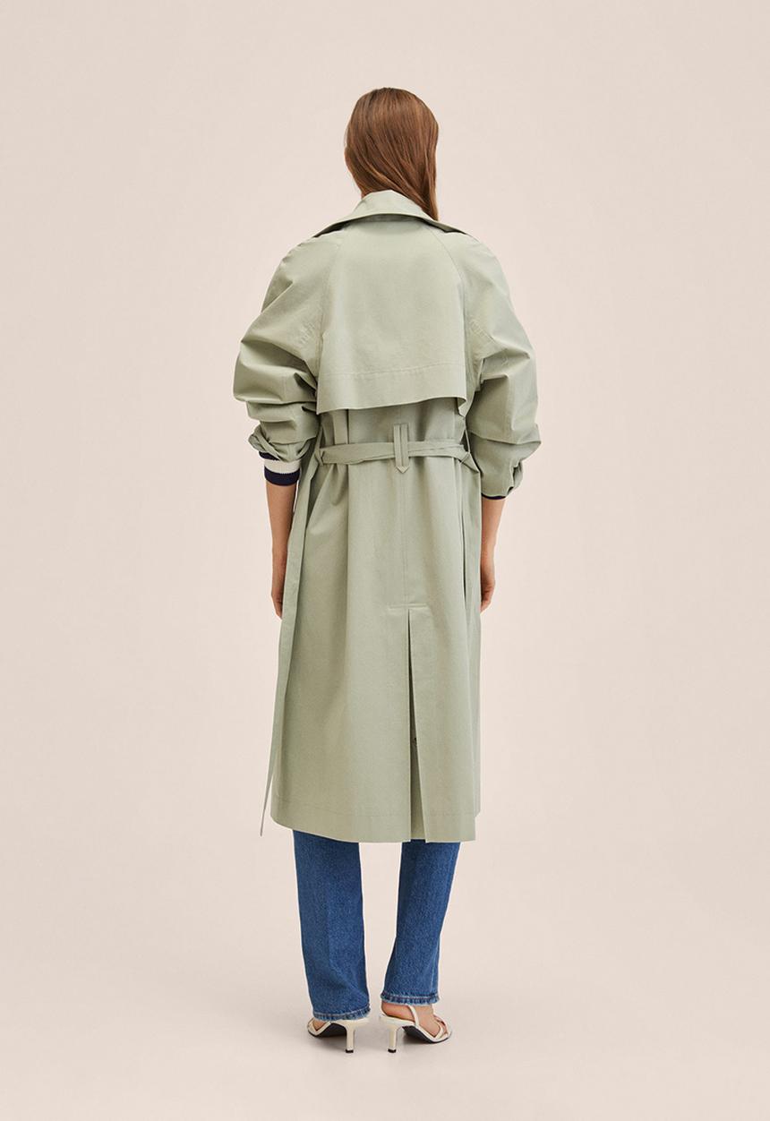 MANGO - Trench coat mint - light pastel green
