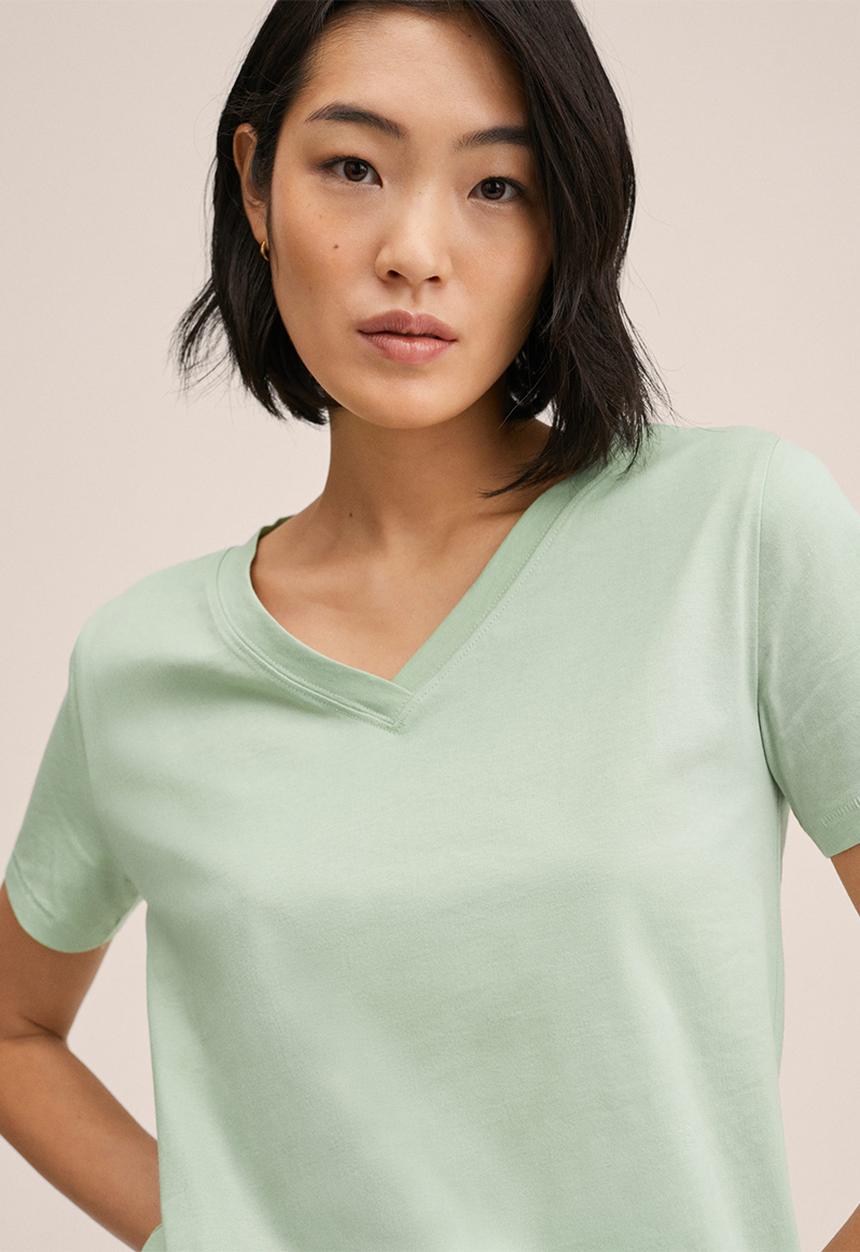MANGO - T-shirt chalapi - aqua