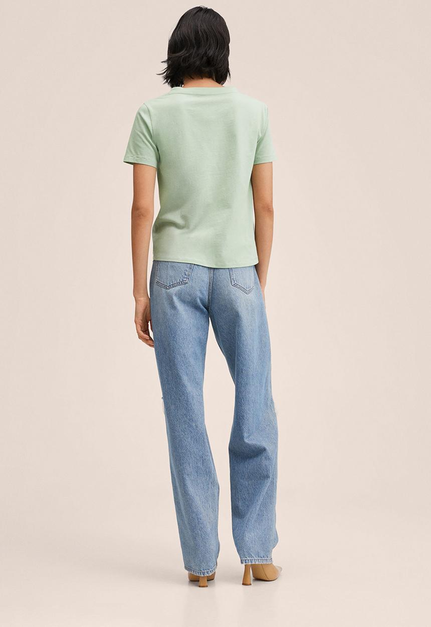 MANGO - T-shirt chalapi - aqua