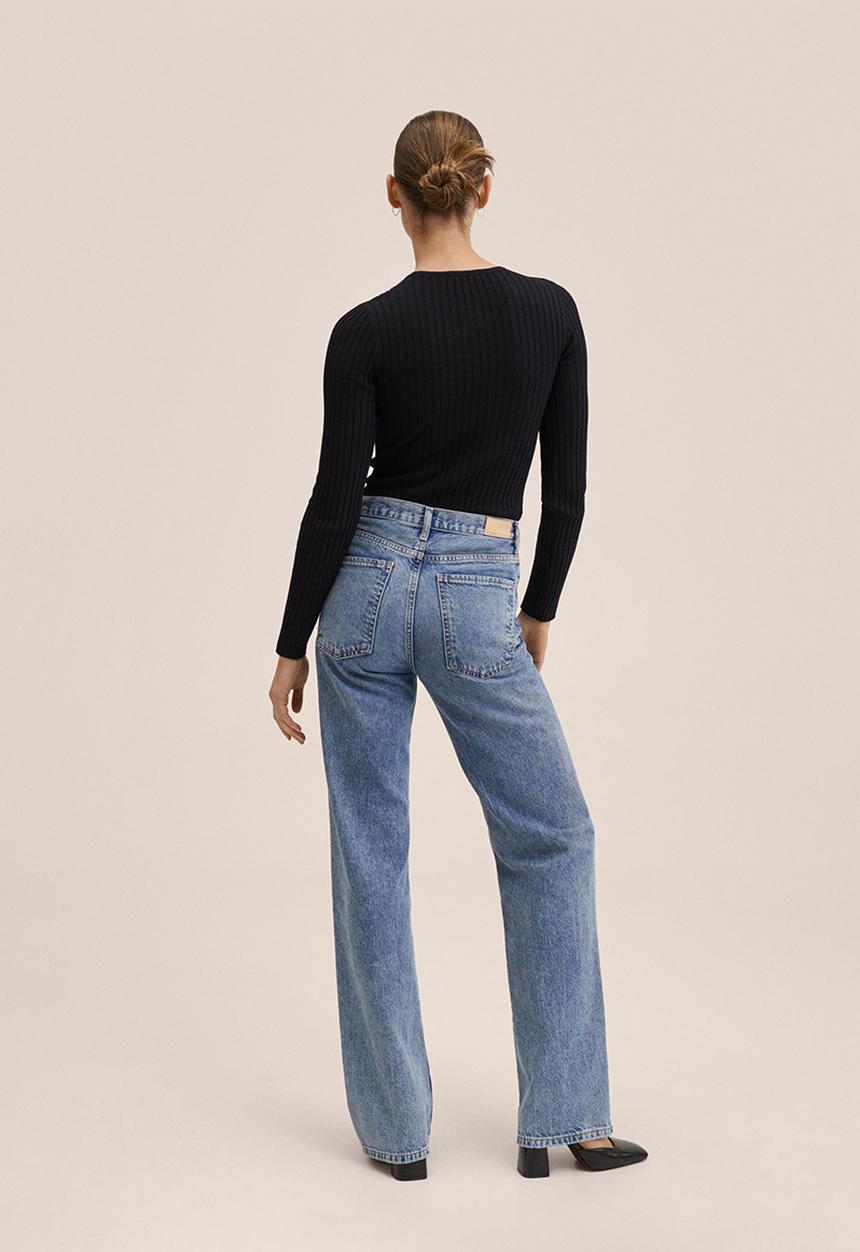 MANGO - Sweater risu - black