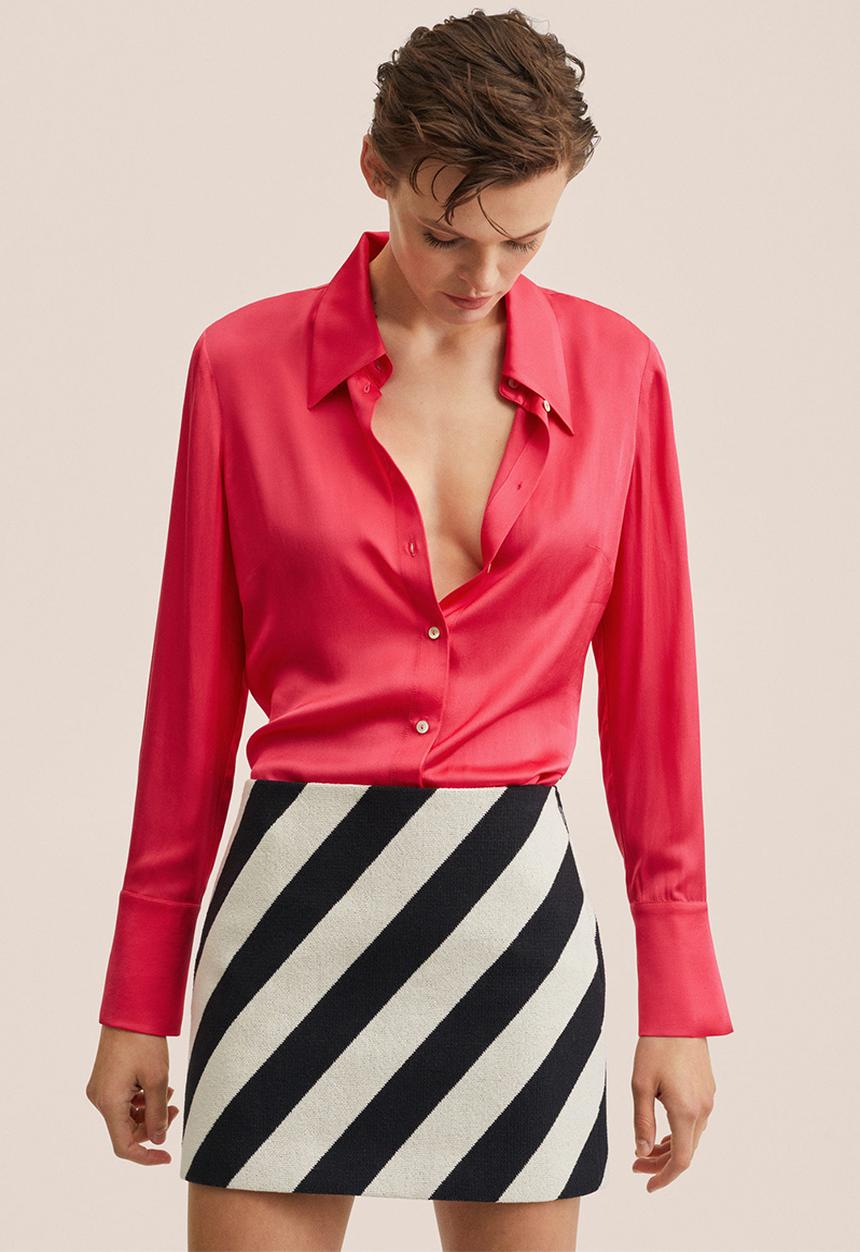 MANGO - Shirt priscila - bright pink