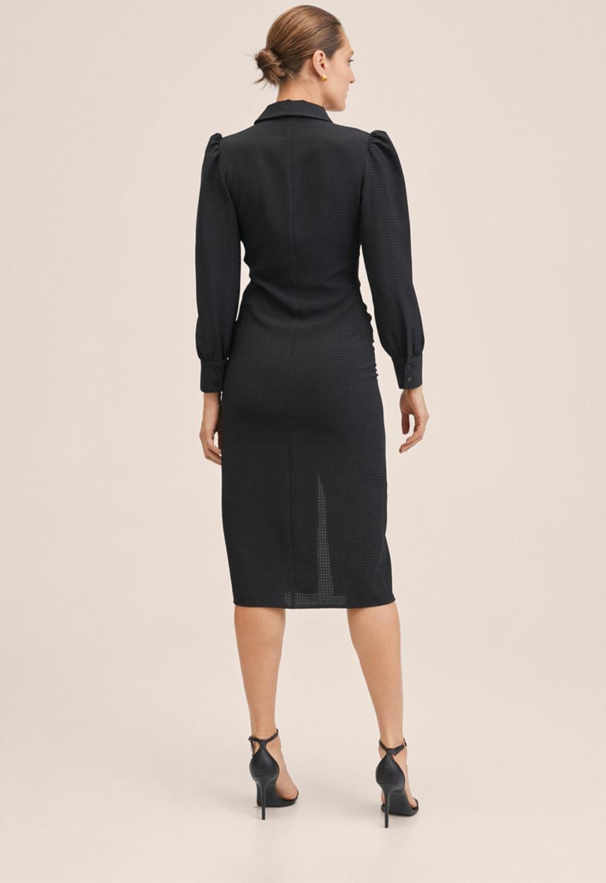 MANGO - Dress fru - black