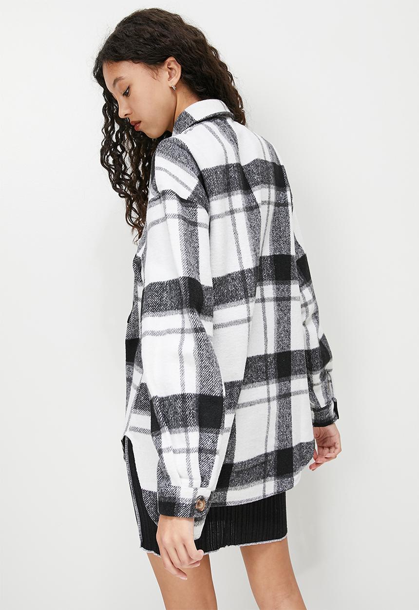 Blake - Check shacket - black/white check