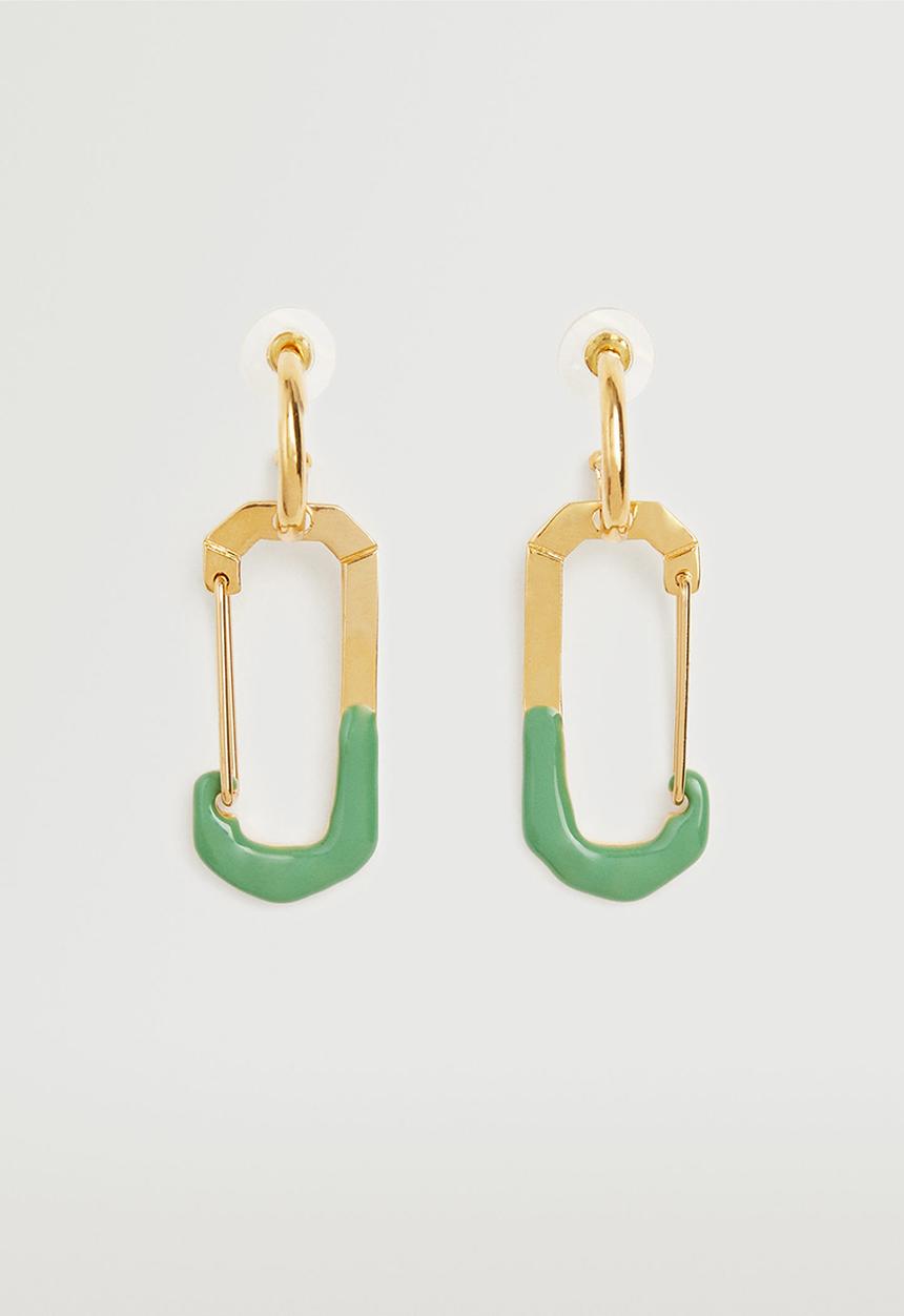 MANGO - Mixed pendant earrings - gold
