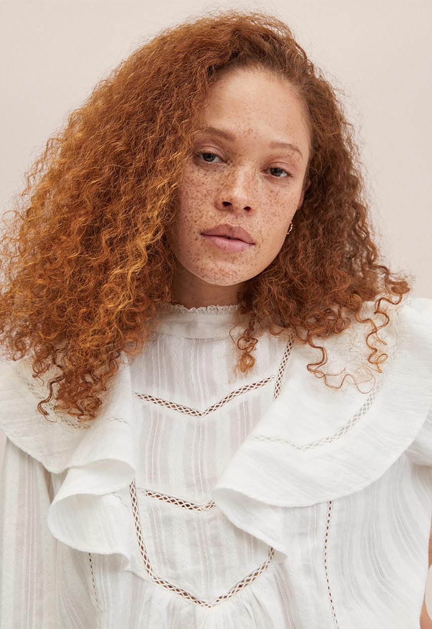 MANGO - Blouse momo - white