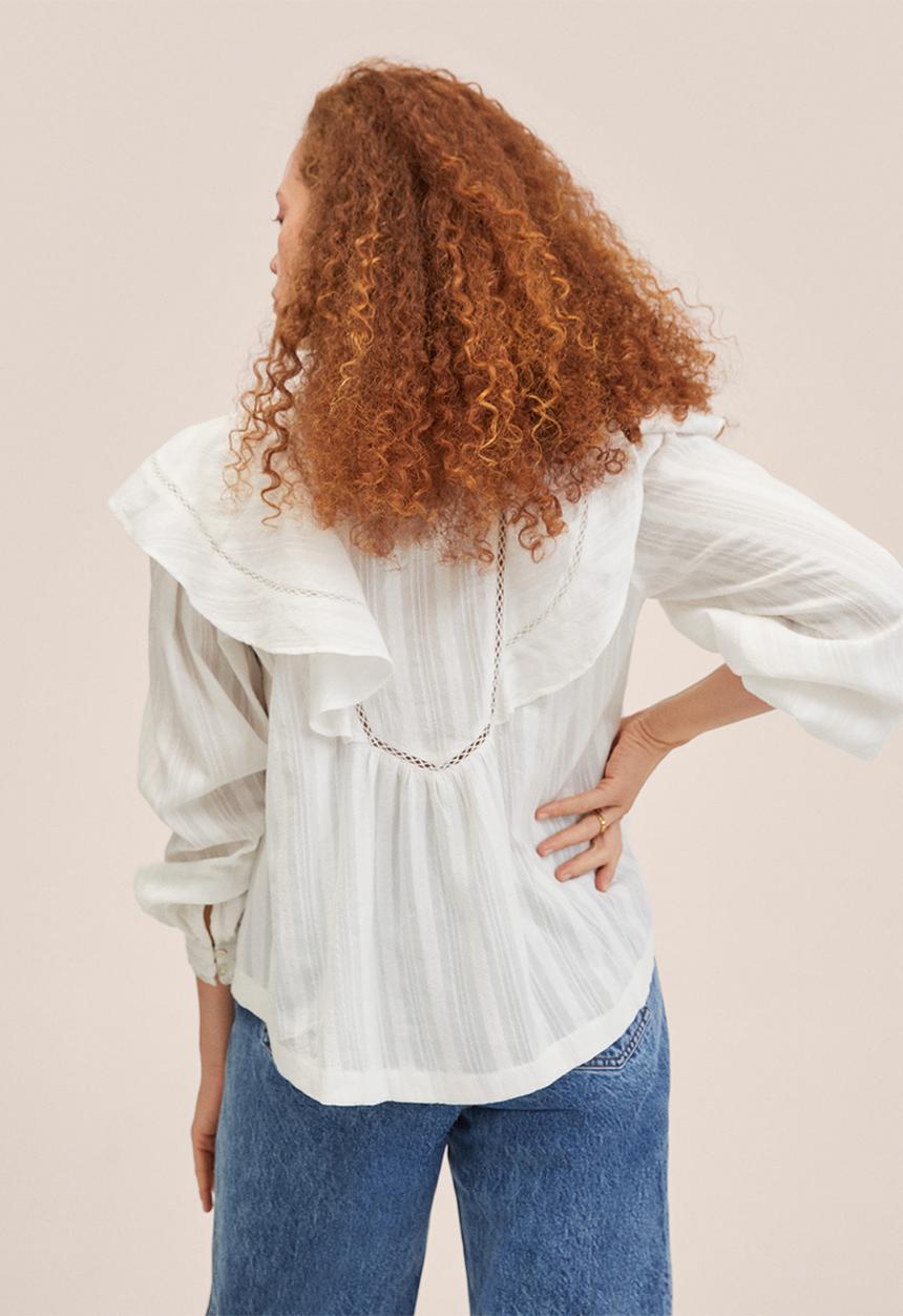 MANGO - Blouse momo - white