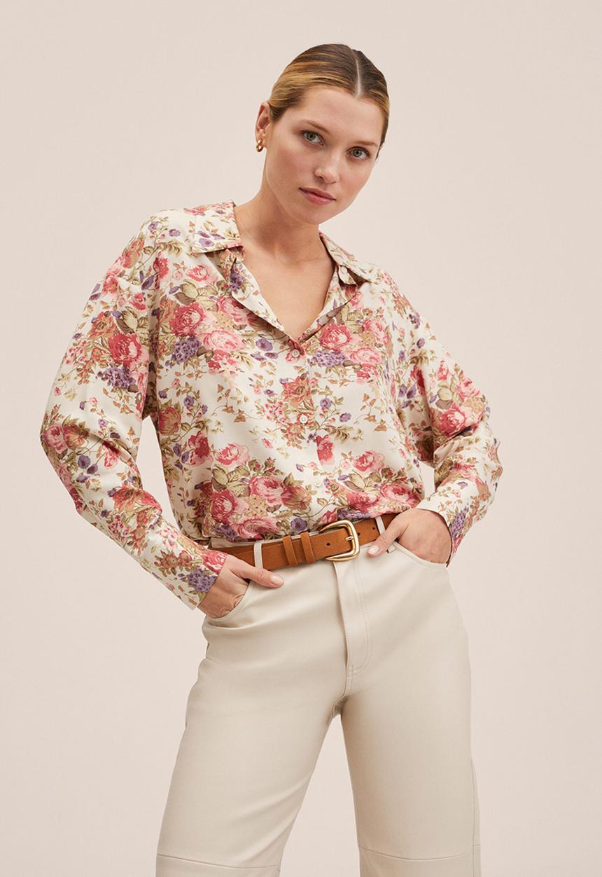 MANGO - Shirt new - light beige