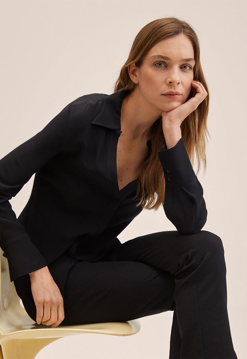 MANGO - Shirt eight - black