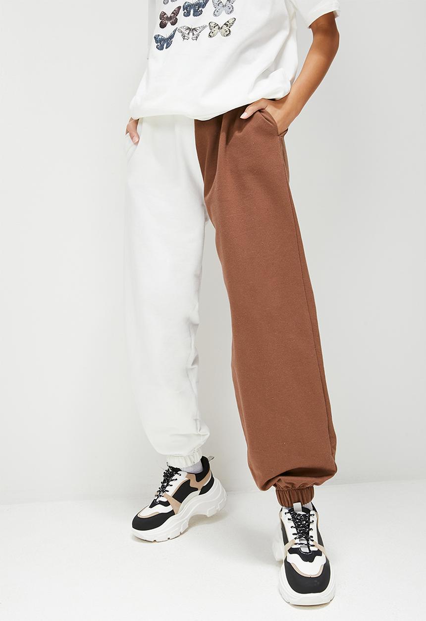 Blake -   Co Ord Colourblock jogger - chocolate