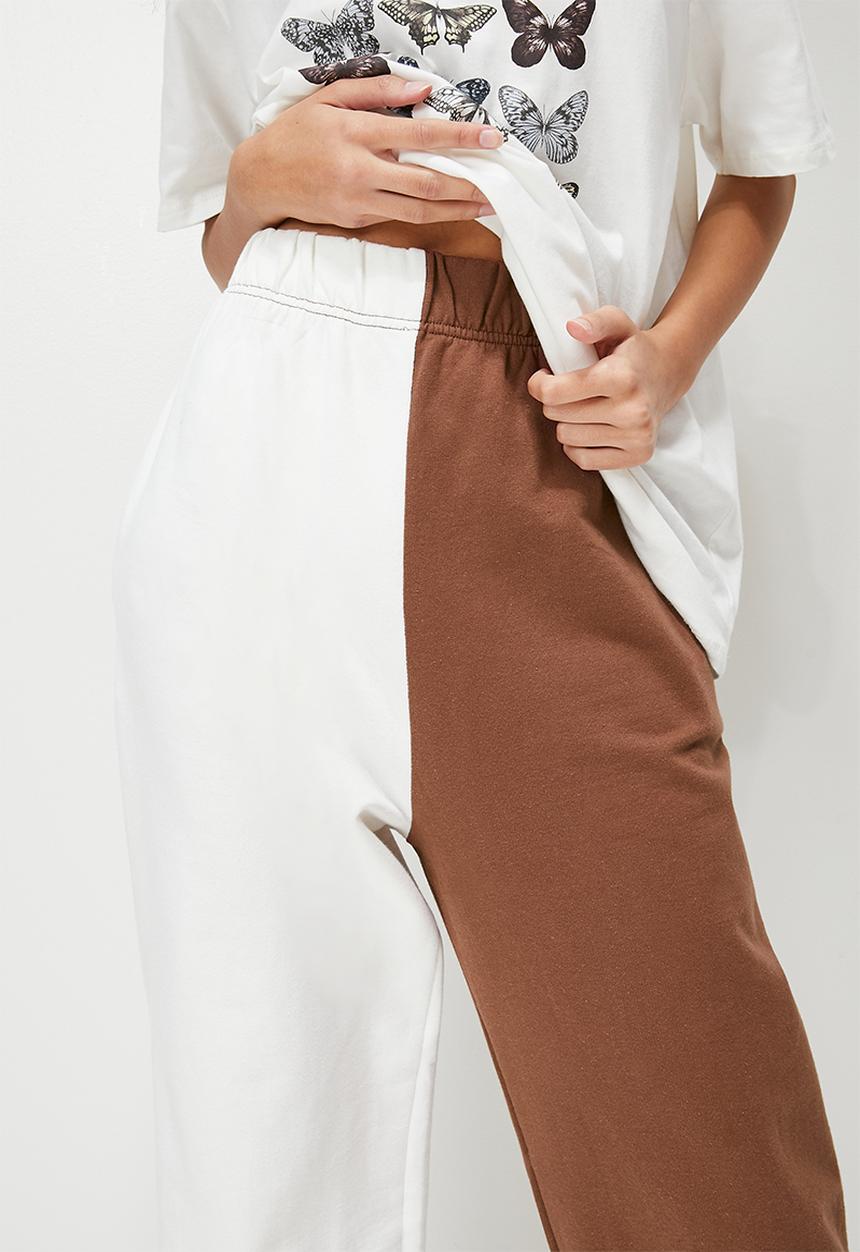 Blake -   Co Ord Colourblock jogger - chocolate
