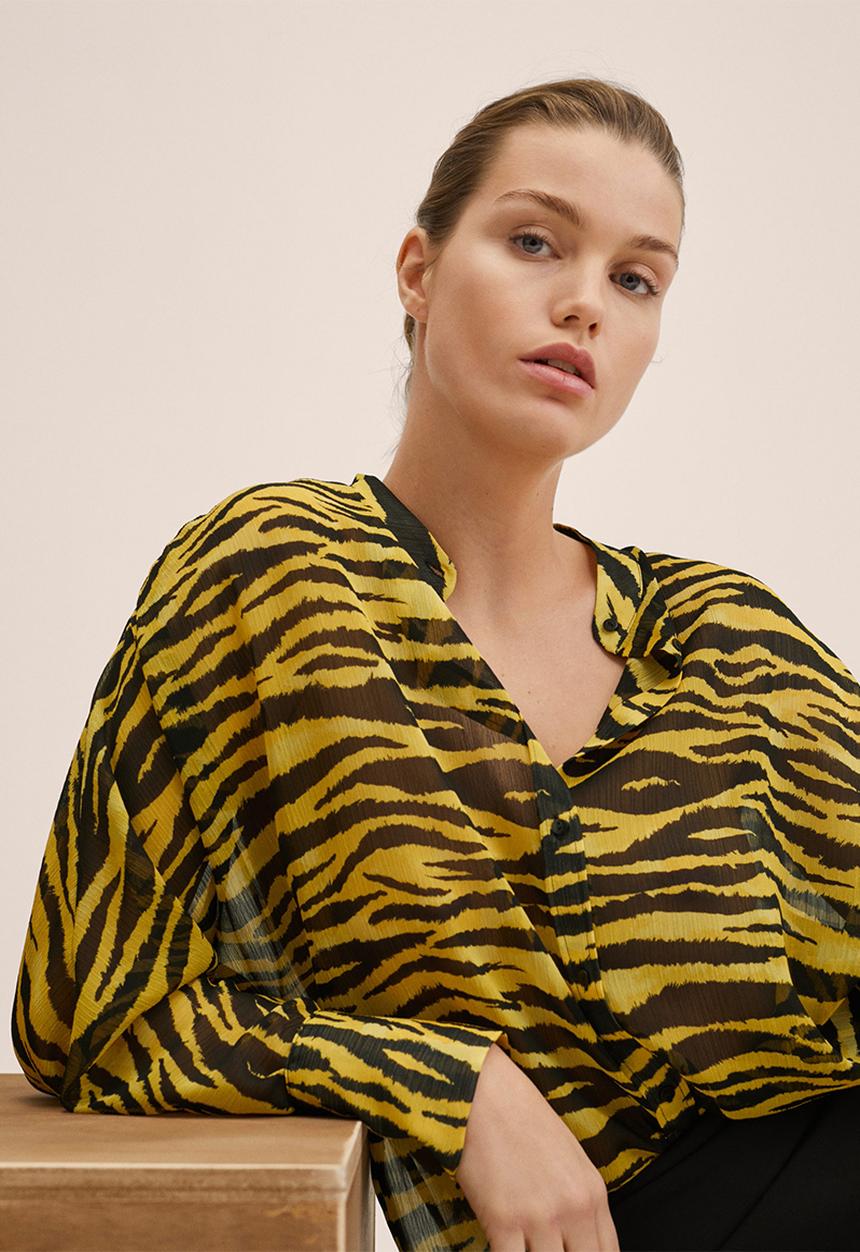 MANGO - Blouse timmy - yellow & black 
