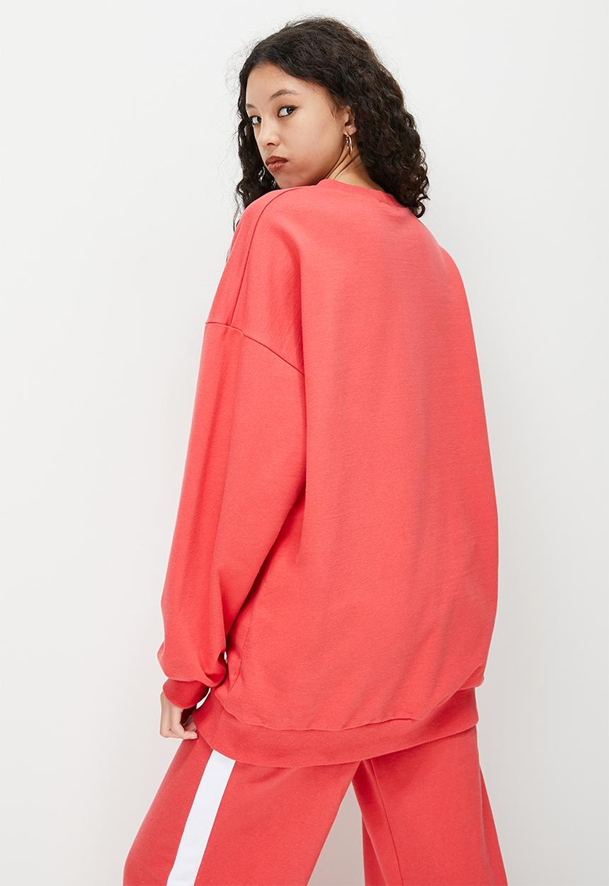 Blake - Oversized crew sweat - red