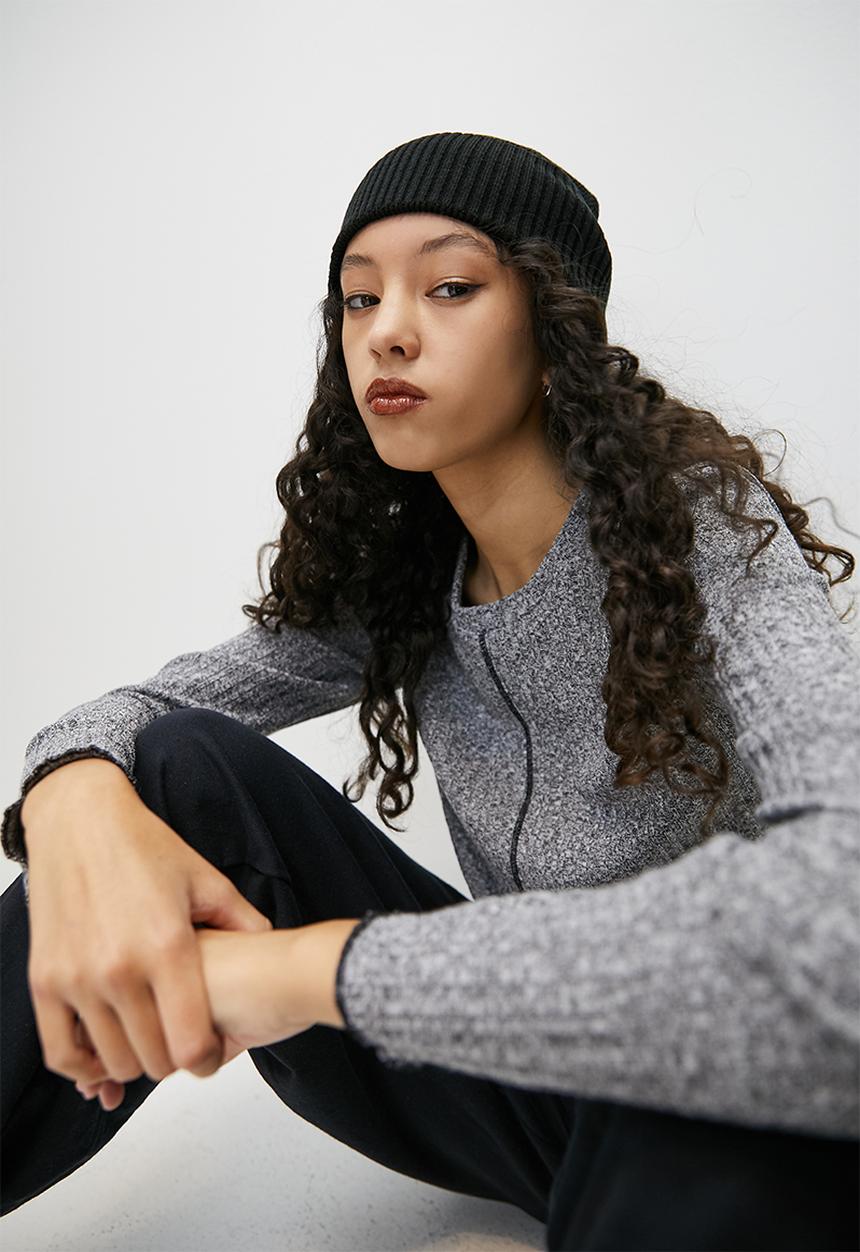 Superbalist - Fine rib knit beanie - black