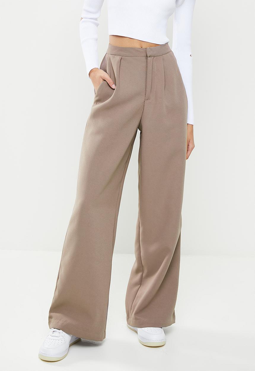 Factorie - Super wide leg pant - burnt iron