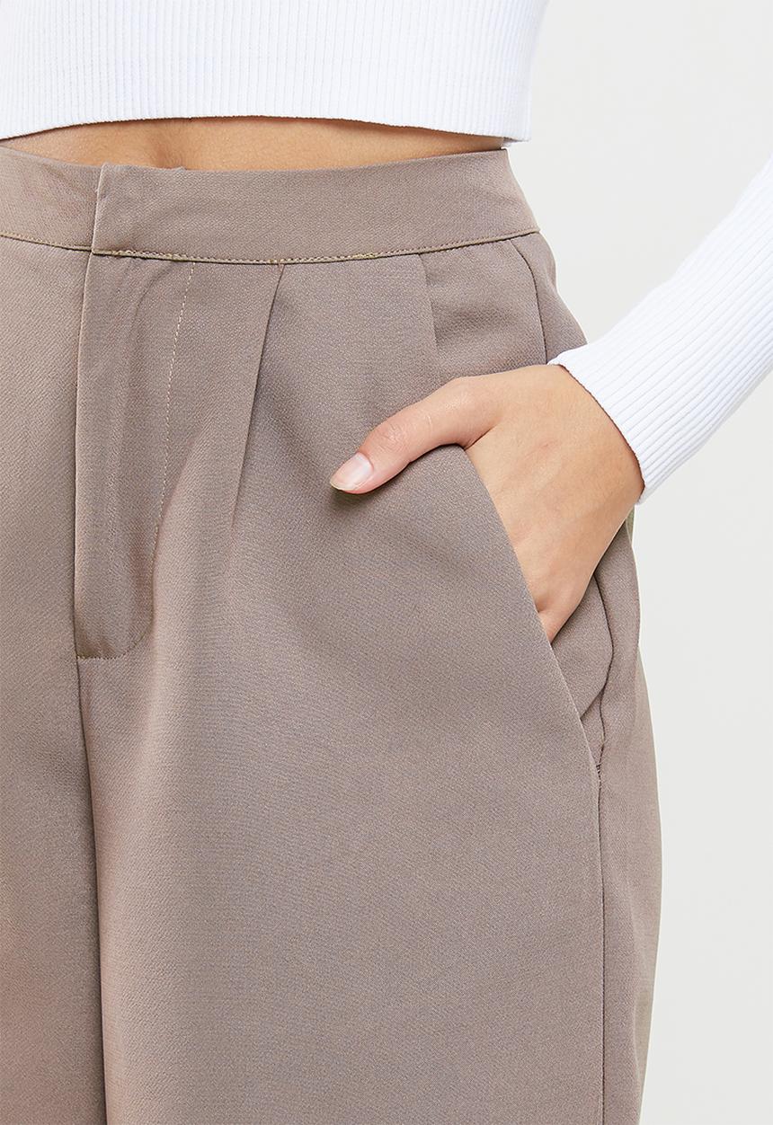 Factorie - Super wide leg pant - burnt iron
