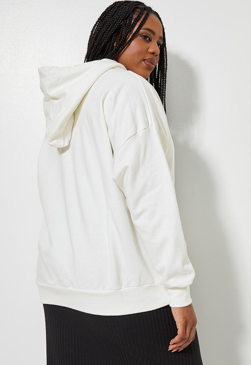 Superbalist - Graphic hoodie - ecru