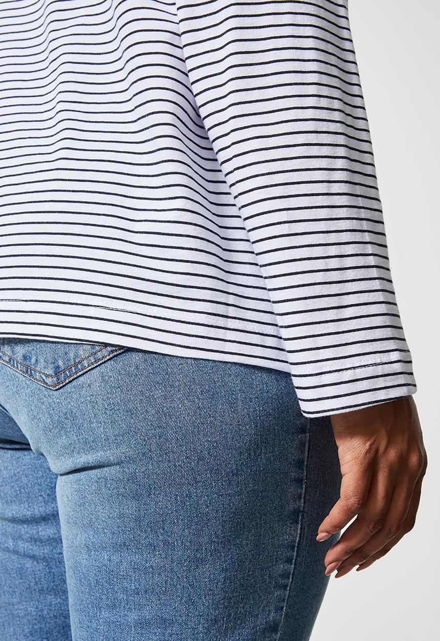 Superbalist - Striped easy fit tee - black & white stripe