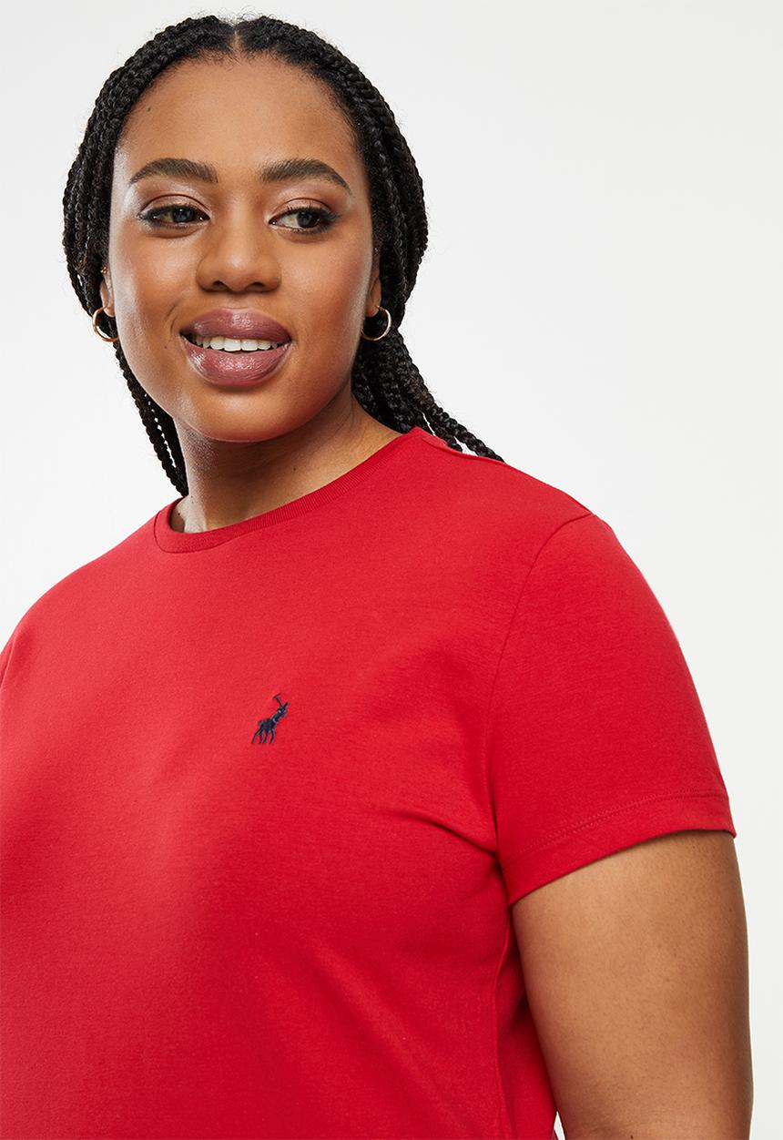 POLO - Plus Allie short sleeve pony stretch t-shirt - red