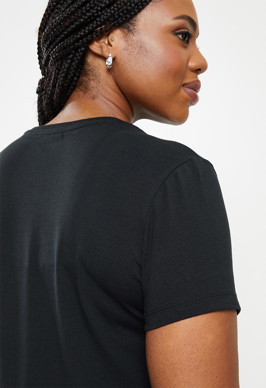 POLO - Plus wmn allie short sleeve sml pony stretch T-shirt - black