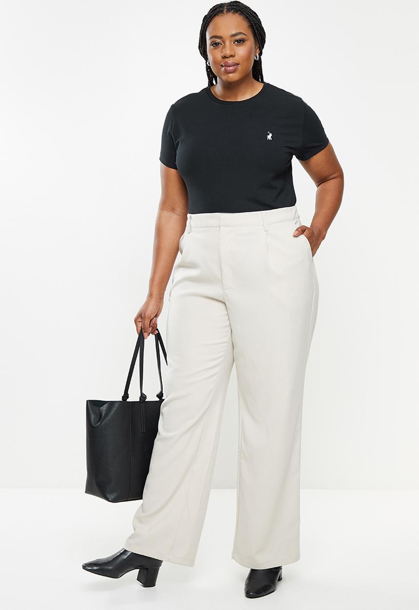 POLO - Plus wmn allie short sleeve sml pony stretch T-shirt - black