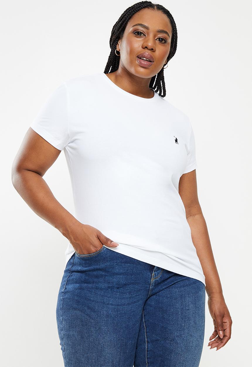 POLO - Plus wmn allie short sleeve sml pony stretch T-shirt - white